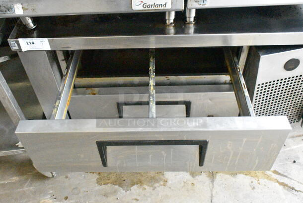 2017 True TRCB-48 Stainless Steel Commercial 2 Drawer Chef Base on Commercial Casters. 115 Volts, 1 Phase. Tested and Working! - Image 4 of 7