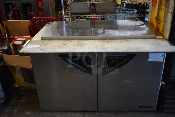 Turbo Air Model TST-48SD-18 Stainless Steel Commercial Prep Table w/ Lid. 115 Volts, 1 Phase. 48x37x32. Tested and Working!