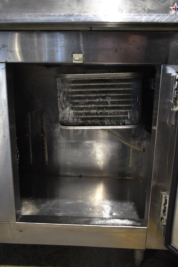 2014 Leader LB72 S/C Stainless Steel Commercial 3 Door Undercounter Cooler. 115 Volts, 1 Phase. Tested and Powers On But Does Not Get Cold - Image 6 of 8