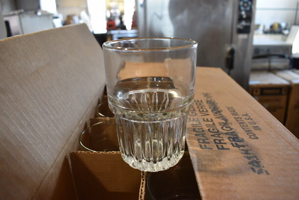 3 Boxes of 36 BRAND NEW IN BOX! Libbey Everest Beverage Glasses. 3x3x4.5. 3 Times Your Bid!