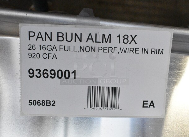 6 BRAND NEW SCRATCH AND DENT! Vollrath 9001 Wear-Ever Full Size 16 Gauge 18" x 26" Wire in Rim Aluminum Bun / Sheet Pan. 6 Times Your Bid!  - Image 5 of 5