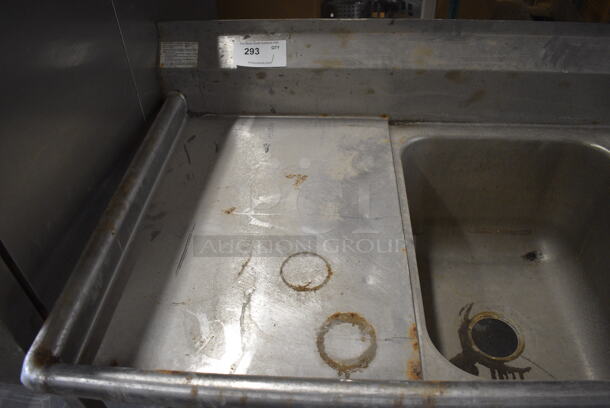 Stainless Steel Commercial 3 Bay Sink w/ Dual Drainboards. 90x28x42. Bays 16x20x12. Drainboards 16x23x1 - Image 5 of 6