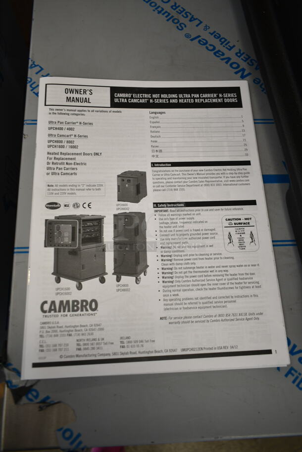 BRAND NEW! Cambro CAM6000 47620 Ultra Pan Carrier® Black Front Loading Insulated Electric (110V, degrees F) Food Pan Carrier - 6 Full-Size Pan Max Capacity. Tested and Working! - Image 4 of 7
