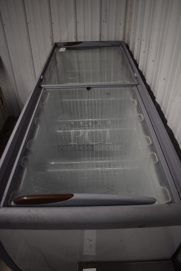 Avantco Metal Commercial Chest Freezer Merchandiser w/ Poly Coated Baskets on Commercial Casters. 71x28x34. Tested and Powers On But Does Not Get Cold - Image 8 of 8