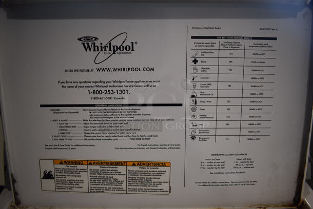 GE Metal Top Load Washer. 115 Volts, 1 Phase. 27x26x42 - Image 6 of 7