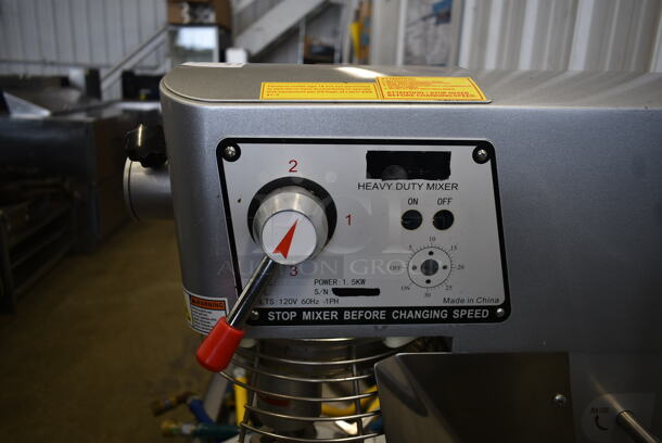2020 HLM-30C Metal Commercial Floor Style 30 Quart Planetary Dough Mixer w/ Bowl Guard and Whisk Attachment. 120 Volts, 1 Phase. Cannot Test Due To Missing Power Button - Image 5 of 7