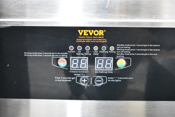 Vevor SSX100 Stainless Steel Commercial Undercounter Self Contained Ice Machine. 115 Volts, 1 Phase.  - Image 5 of 6