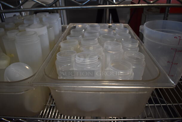 ALL ONE MONEY! Tier Lot of Various Items Including Poly Bins and Condiment Bottles - Image 2 of 5