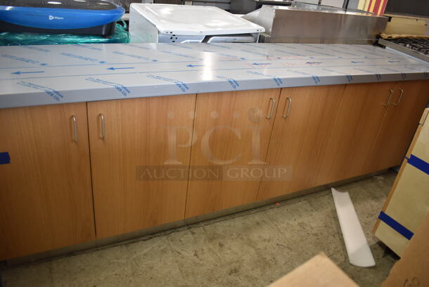 BRAND NEW! Vollrath ACS FAB LLC Stainless Steel Counter w/ 6 Wood Pattern Doors. - Image 1 of 8