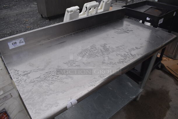 Stainless Steel Commercial Table w/ Back Splash and Under Shelf. 48x24x41 - Image 3 of 4