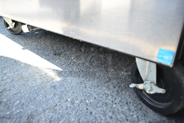 Beverage Air SMF49Y-1-S Stainless Steel Commercial Milk Cooler on Commercial Casters. Missing Front Piece. 115 Volts, 1 Phase. Tested and Powers On But Does Not Get Cold
 - Image 3 of 6