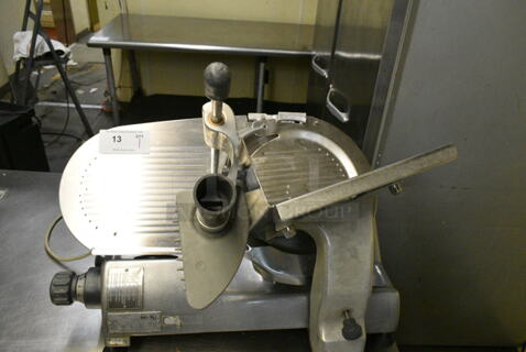 Hobart 2612 Stainless Steel Commercial Countertop Meat Slicer. 115 Volts, 1 Phase. This Unit Was In Working Condition When the Restaurant Closed.  (kitchen)