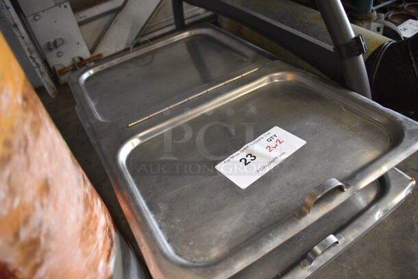 2 Stainless Steel Full Size Drop In Bins w/ Lids. 1/1x2, 1/1x4. 2 Times Your Bid! - Image 3 of 3