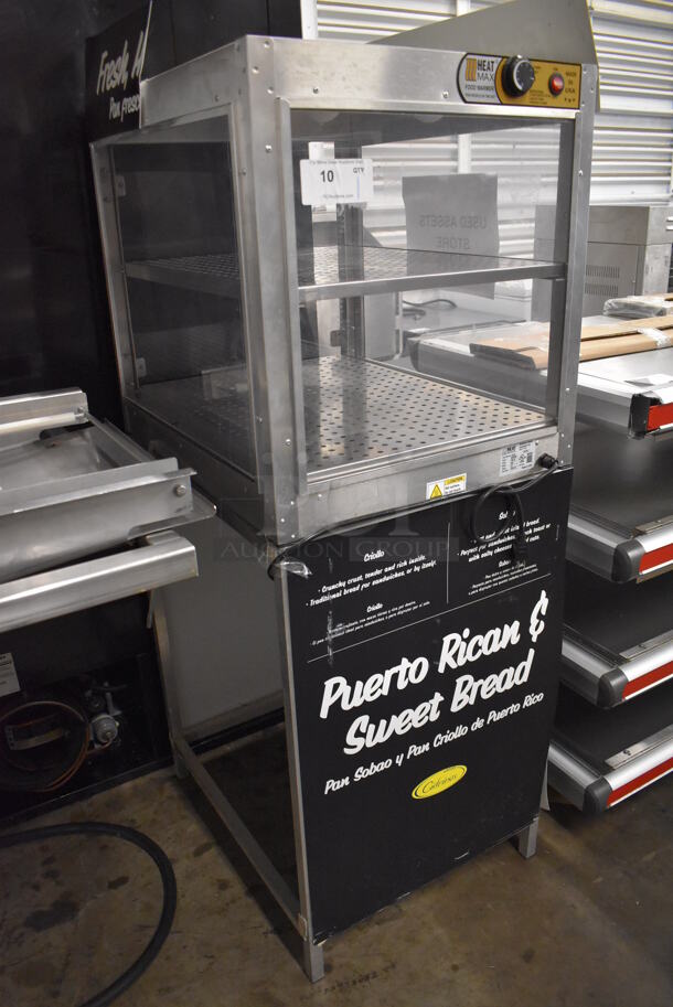 2018 Heat Max 222725 Stainless Steel Commercial Warming Display Case Merchandiser. 120 Volts, 1 Phase. 23x28x59.5. Tested and Working! - Image 3 of 7