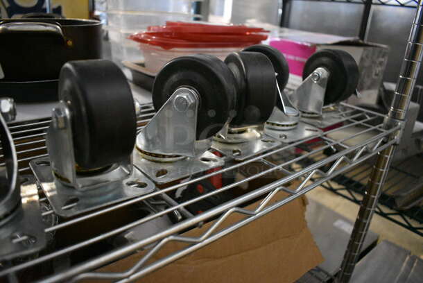 ALL ONE MONEY! Lot of 6 Commercial Casters! 3x4x4 - Image 2 of 5