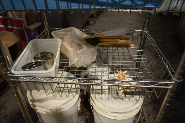 ALL ONE MONEY! Lot of Contents on 6 Tier Wire Shelving Unit Including Aluminum Foil and Poly Bins. Shelving Unit Not Included. - Image 6 of 7