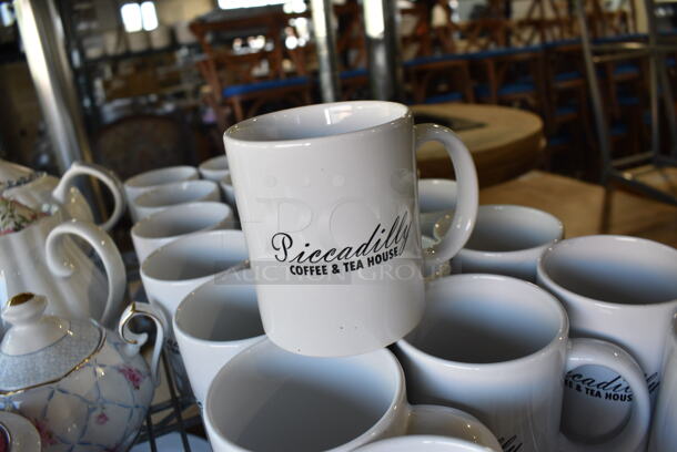 21 White Ceramic Mugs. 5x3.5x4. 21 Times Your Bid! - Image 3 of 3