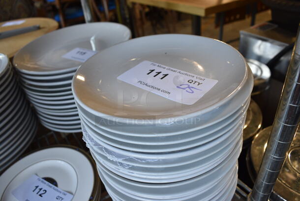 25 White Ceramic Plates. 7.5x7.5x1. 25 Times Your Bid! - Image 2 of 3
