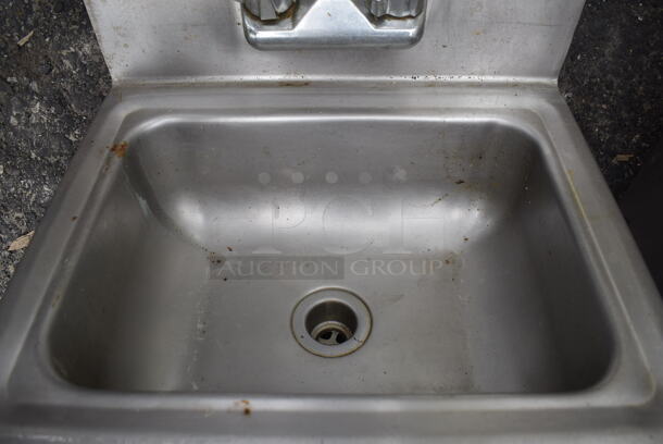 Regency Stainless Steel Commercial Single Bay Wall Mount Sink w/ Handles. 17x16x25 - Image 4 of 5
