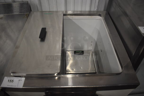 Metal Commercial Chest Freezer w/ Dipwell. 26x30x38. Tested and Working! - Image 2 of 6