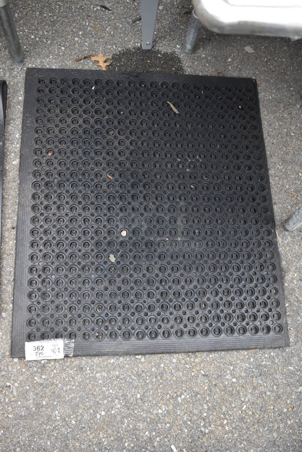 Black Anti Fatigue Floor Mat Broken Into 2 Pieces