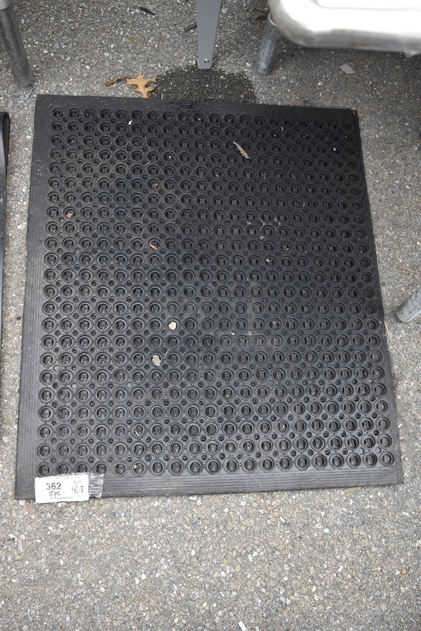 Black Anti Fatigue Floor Mat Broken Into 2 Pieces - Image 1 of 1