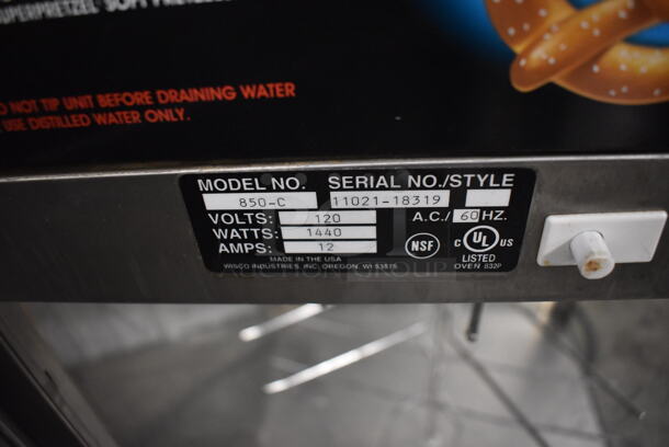 J&J 850C Commercial Stainless Steel Electric Countertop Soft Pretzel Warmer And Display. 120V. Tested and Working! - Image 6 of 6