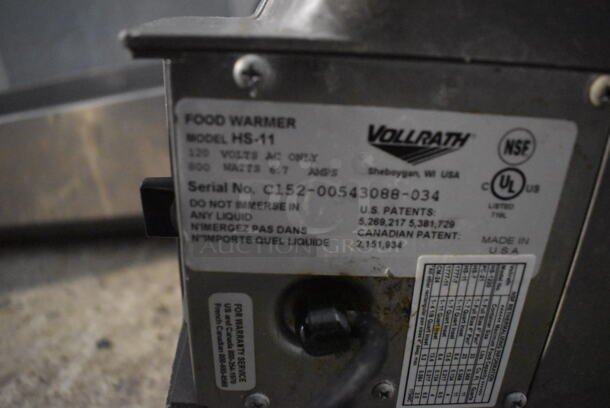 Vollrath HS-11 Stainless Steel Electric Powered Food Warmer With Lid. 120V Tested And Working - Image 3 of 4