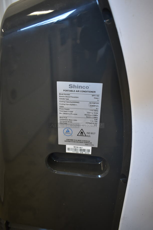 2022 Shinco SPF1-10C Portable Air Conditioner. 10,000 BTU. 115 Volts, 1 Phase. Cannot Test - Unit Trips Breaker - Image 4 of 5