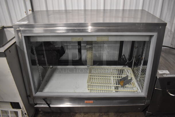 Franke Stainless Steel Commercial Floor Style Deli Display Case Merchandiser. 48x28x43. Tested and Does Not Power On