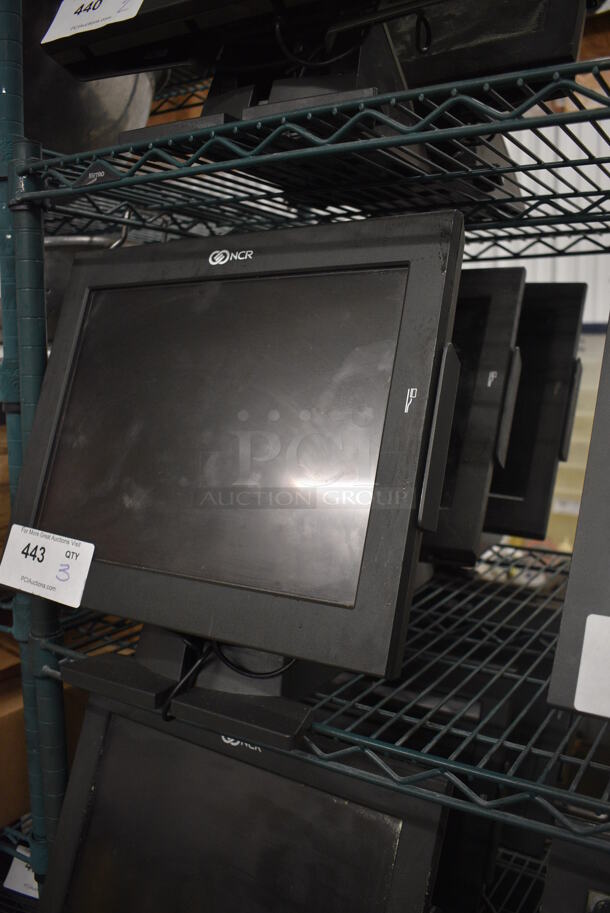 3 NCR 15" POS Monitors w/ Credit Card Strip Reader. 3 Times Your Bid! - Image 2 of 4