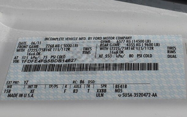 2011 Ford Ecoline Passenger Bus. Odometer Reads 29,039. VIN 1FDFE4FS5BDB14627. Title In Hand. The bus is a 14-passenger, with a space for a wheelchair to fasten to the floor. Vehicle Runs and Drives But Battery Needs To Be Reconnected. See Lot #12 For Additional Pictures - Image 8 of 12