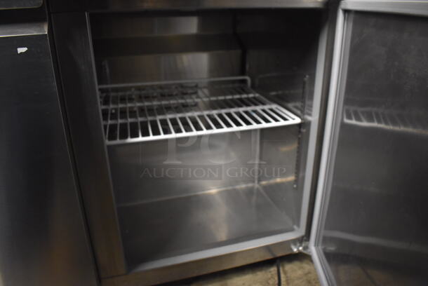 Avantco 178SSUC48RHC Stainless Steel Commercial 2 Door Undercounter Cooler on Commercial Casters. 115 Volts, 1 Phase. 47x29.5x32. Tested and Working! - Image 6 of 7