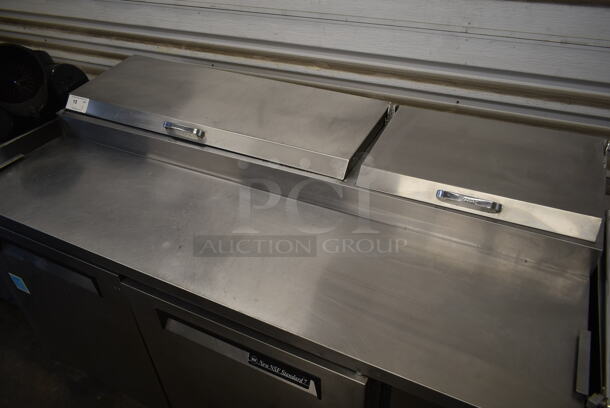 Turbo Air TPR-67SD Stainless Steel Commercial Pizza Prep Table on Commercial Casters. 115 Volts, 1 Phase. Tested and Powers On But Does Not Get Cold
 - Image 2 of 8