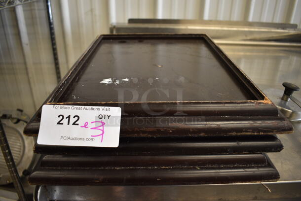 ALL ONE MONEY! Lot of 3 Brown Trays. 14x18x2