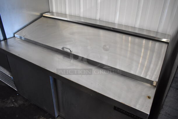 Continental SW60-24M Stainless Steel Commercial Sandwich Salad Prep Table Bain Marie Mega Top on Commercial Casters. 115 Volts, 1 Phase. 60x35x40. Tested and Powers On But Temps at 52 Degrees - Image 2 of 7