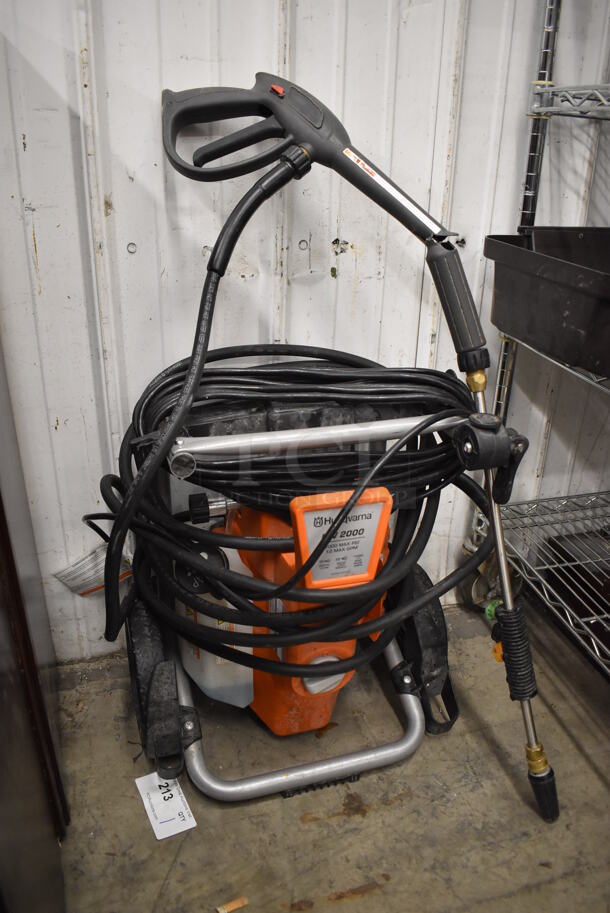 Husqvarna PW 2000 Metal Floor Style Electric Powered Pressure Washer. 120 Volts, 1 Phase. 17x12x21 - Image 2 of 5