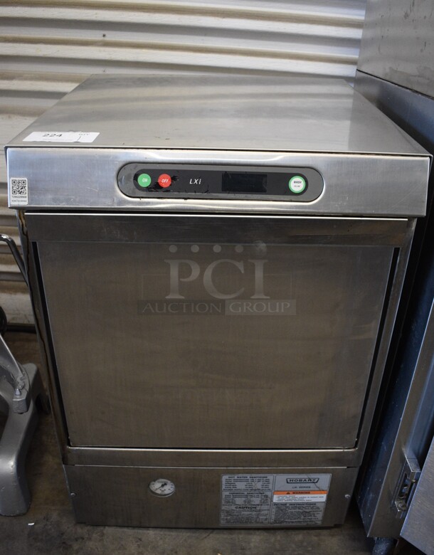 Hobart LXi Stainless Steel Commercial Undercounter Dishwasher. Appears To Be 208 Volt, 1 Phase. 24x26x34