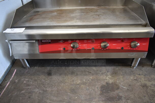 LIK NEW! 2022 Avantco 177EG30N Stainless Steel Commercial Countertop Electric Powered Flat Top Griddle. 208/240 Volts, 1 Phase. Tested and Working! - Image 3 of 6