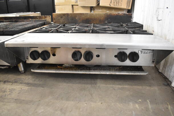 Vulcan VHP636 Stainless Steel Commercial Countertop Natural Gas Powered 6 Burner Range.  - Image 2 of 7