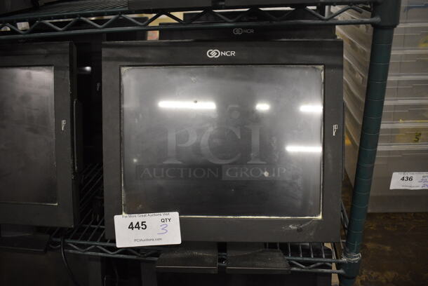 3 NCR 15" POS Monitors w/ Credit Card Strip Reader. 3 Times Your Bid! - Image 1 of 4