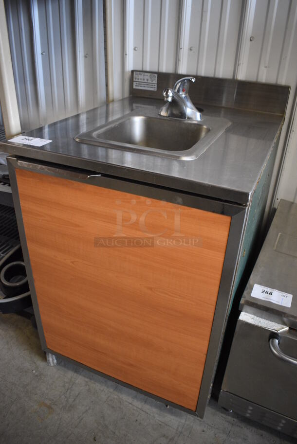 Duke Model SUBPS-24-CM Stainless Steel Commercial Counter w/ Sink Basin, Faucet, Handle and Wood Pattern Door. 24x30x40 - Image 2 of 6
