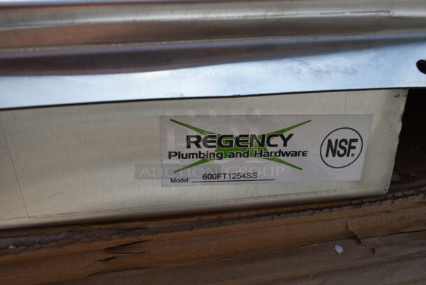 BRAND NEW SCRATCH AND DENT! Regency 600FT1254SS 12" x 54" 14-Gauge Stainless Steel Floor Trough with Grate - Image 6 of 6