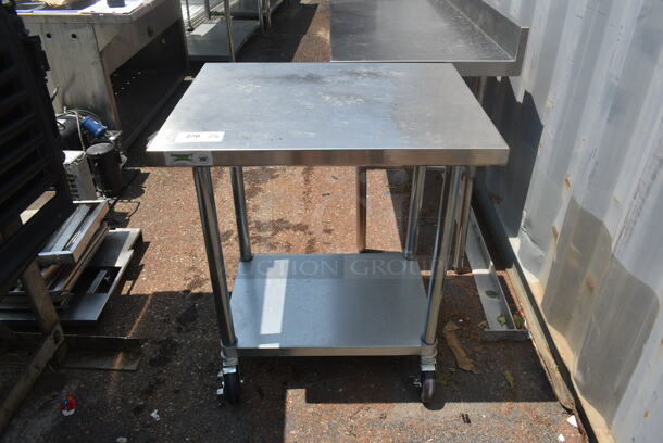 Regency Stainless Steel Table w/ Metal Under Shelf on Commercial Casters. - Image 1 of 3