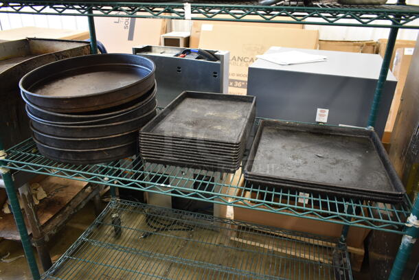 ALL ONE MONEY! Lot of 3 Tiers of Various Items Including Metal Baking Pans. Does Not Include Shelving Unit. - Image 4 of 4