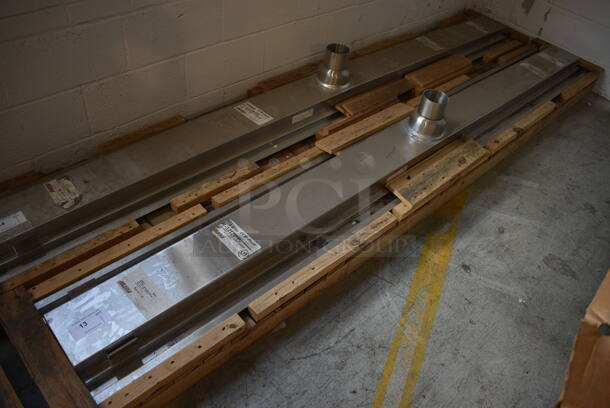 BRAND NEW IN CRATE! Eagle Model FT-12120-FG Stainless Steel Commercial Floor Trough w/ Fiber Glass Grating. 123x16x12