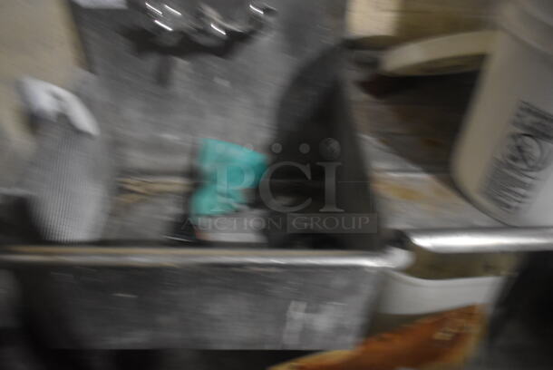 ALL ONE MONEY! Lot of Various Items Including Stainless Steel Sink w/ Drain Board, Metal Folding Chair and Poly Bins. BUYER MUST REMOVE. - Image 4 of 5