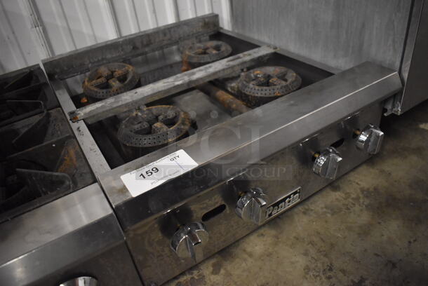 Pantin Stainless Steel Commercial Countertop Natural Gas Powered 4 Burner Range. Missing Grates. 24x29x10 - Image 4 of 5