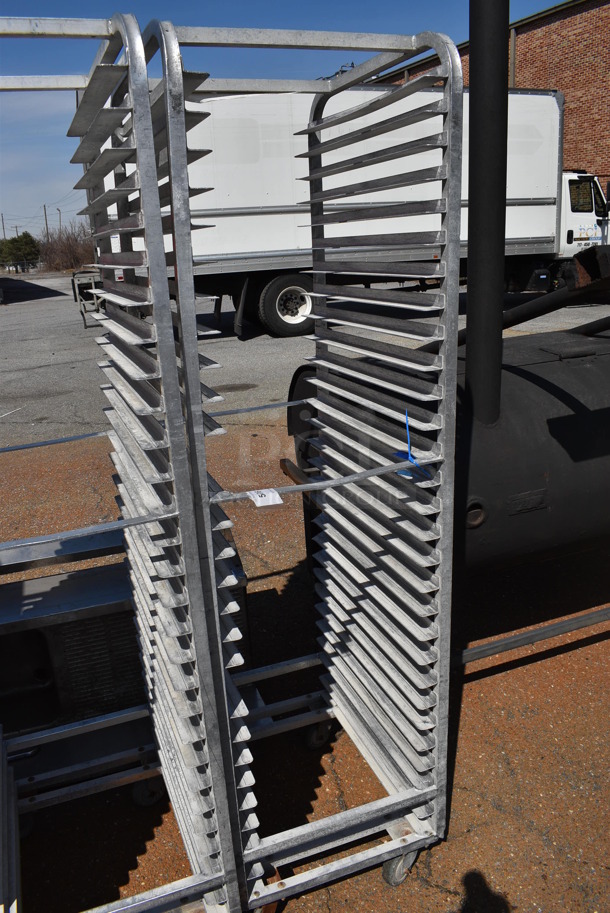 Metal Commercial Pan Transport Rack on Commercial Casters. 20.5x26x74 - Image 2 of 3