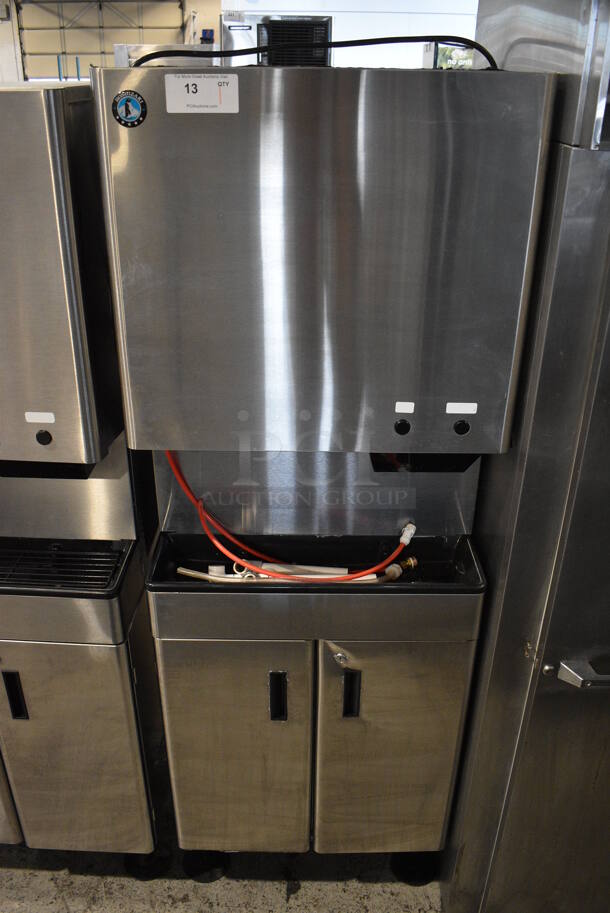 2018 Hoshizaki DCM-500BAH Stainless Steel Commercial Ice Maker and Dispenser on Hoshizaki SD-500 Cabinet Stand. 115-120 Volts, 1 Phase. 26x23x73 - Image 1 of 8